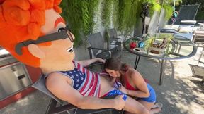 4th of July Celebration with Aderes Quin: Sizzling Burgers and Brunettes