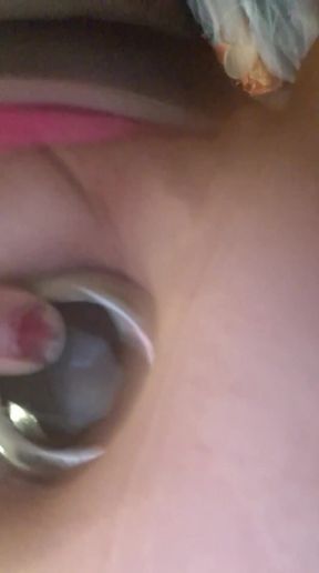 Blond post op trans woman loves her buttplug pornstar Britney Dutch Ts