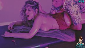 blonde squirming getting fingered in the ass