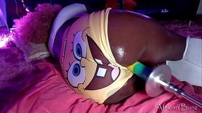 I got Fucked wearing my Sponge-Bob Booty Shorts - Wet Cunt vs sex Machine