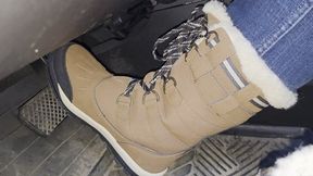 Driving in Bearpaw Boots