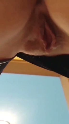 Selena's evening sex games in tights   Clip 1