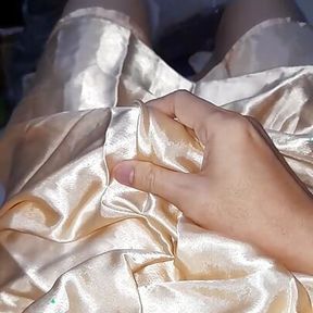 Gold Satin Dress