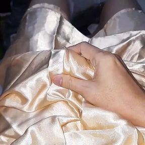 Gold Satin Dress