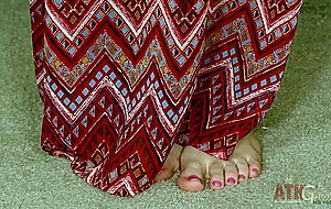 Redhead takes off clothes with alex tanner