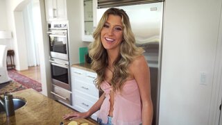 Addison Vodka takes on a girthy BBC in the kitchen