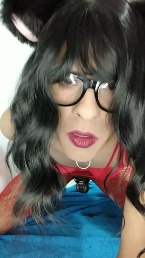 Riding Big Dildo Deep Anal