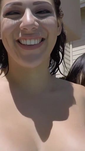 Not one, but two blonde chubby girls can only satisfy this big white cock   Clip 1