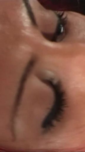 Emotional moment from "Redhead tranny enjoying doggy style with a man she just met"