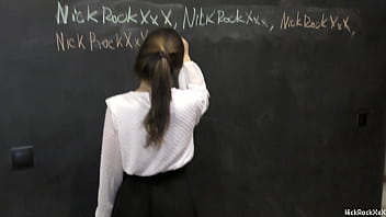 Shy classmate sucks teacher&#039_s big cock after class ! 18 y.o.