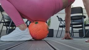 SPORTY BOOTY VS SOCCER BALL – Intense Bouncing in Every Position Until It Explodes!