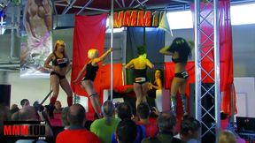 one colourful show with lesbian girls at the erotic festival seb 2010 in barcelona