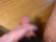 【日本人】コリコリに勃った乳首を弄りながら熱くなったチンポをシゴいて床に思いっきり射精してしまう変態【#65】