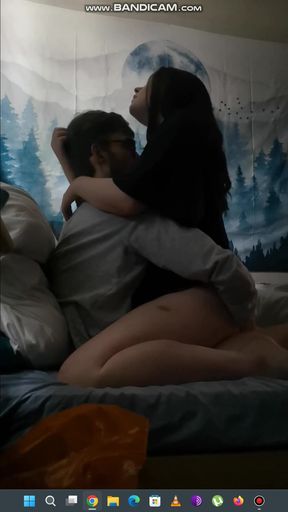 Emotional moment from &quot;girlfriend riding on top big boobs amateur homemade brunette tattoo emo cowgirl doggystyle moaning&quot;