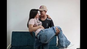 Curvy Neighbor with Big Ass Offers Hot Kiss Before Work
