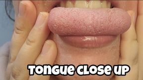 Wet Tongue Close Up - Sexy Tongue Play & Drooling