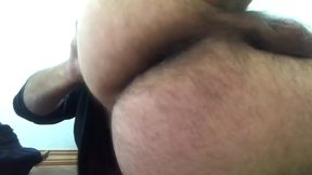 Jiggling My Big Hairy Ass in a Steamy Gay Amateur Masturbation Session