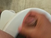 More jacking off in the bathroom....great cumshot