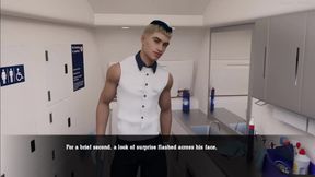 Oliver gets destroyed by a big black cock in airplane bathroom