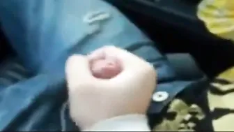 Daddy gives twink handjob in outdoor truck