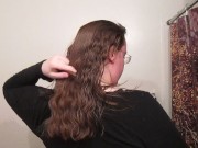 Hair Journal: Combing Long Curly Strawberry Blonde Hair - Week 18 (ASMR)