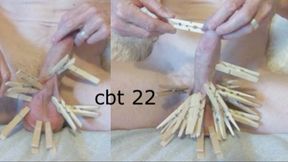 solo cbt 22 - hung solo amateur cbt clothespins galore