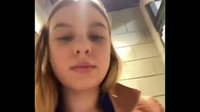 Full naked girl masturbate in public