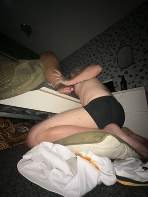 Horny Dom Wife Puts Slave Hubby on His Knees so He Can Worship Her Pussy