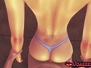 Sexy Redhead Gwen Oil Screwed in Classroom - Bikini Standing Sex & Booty Creampie in CG Animation Sweetheart Elect two