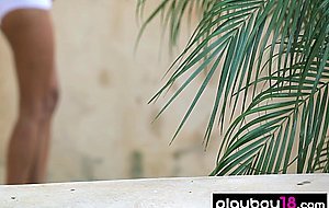 Exotic beauty Cassandra Dawn exposing her body outdoor