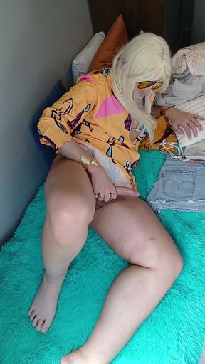 A Cute New Dress, Then Taking off My Bikini and Getting My Ass All Oiled up... and Finishing with Another Orgasm.
