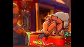 Glamour in Black Catsuit Rides Huge Dick Hard in Hot Hentai Action