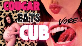 Cougar Eats Cub VORE - mp4