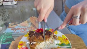 Giantess Devours: Tiny Man's Last Meal