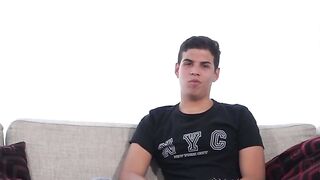 Latino twink has his asshole raw fucked after an interview