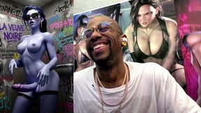 dancing petite transgender widowmaker cock teasing in this dirty cum covered bathroom stall, ai generated