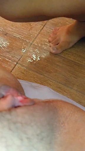 Cuckold Hubby Clean up My Pussy Before a Rough Missionary Fuck