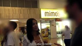 Sultry Latina Street Flirtation Viewed Up Close