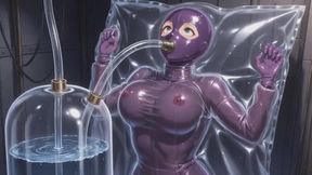 Water Resistance Long Tube Breath Play | Heavy Latex Vacuum & Extreme