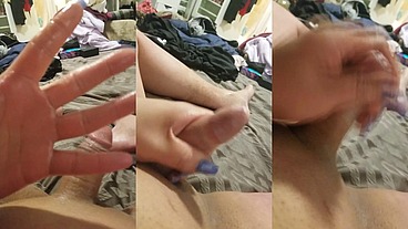 Passable Latina goddess plays with her pretty penis and explodes hard
