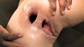 Alysa takes double BBC in her ass