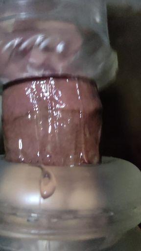 Close up wet blowjob masturbation 2 with cock ring