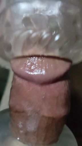 Close up wet blowjob masturbation 2 with cock ring