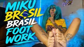 Foot worship Domination Brazilian Hatsune Miku Cosplay POV