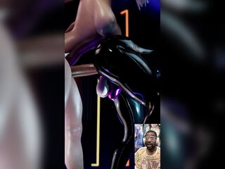 Transgender D.VA Wears SADOMASOCHISM Latex, Ball Gag & Chasity Cage During the time that Getting Ass Drilled