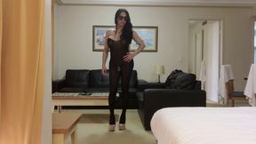 amazing sexy striptease by gorgeous shemale