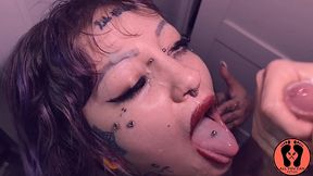 thick facial cumshot goth chubby girl