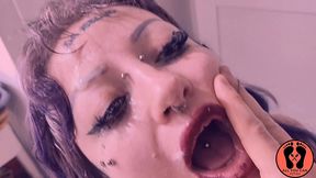 thick facial cumshot goth chubby girl