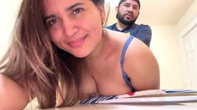 Colombian sis-in-law with big ass gets hard fuck in blue dress