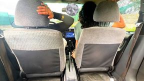 SEXY Latinas feel like CAR is fucking them at the same time
